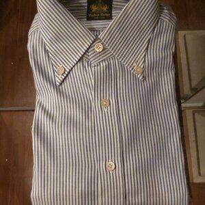 Oxxford Hand Made Striped Dress Shirt - Unique